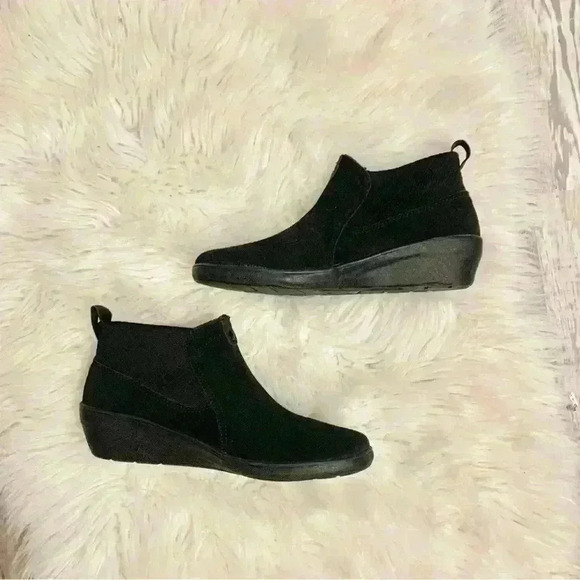 Grasshoppers black Porter leather ankle boots Bootie sz 7 - Picture 2 of 8